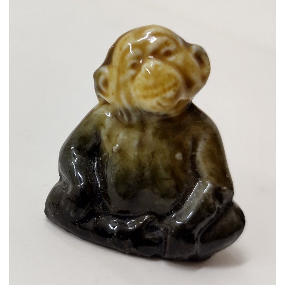 Wade Whimsies Chimpanzee Mini Figurine England Vintage Ceramic Animal